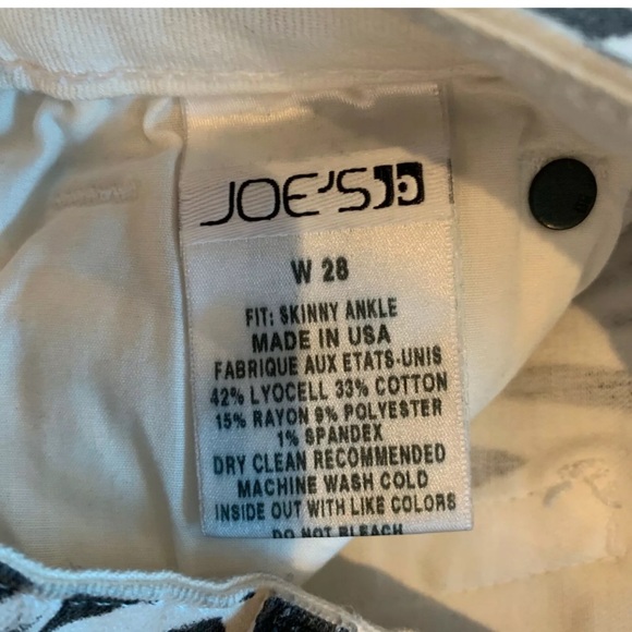 JOES JEANS Zebra Print Skinny Ankle Jeans - Picture 3 of 4